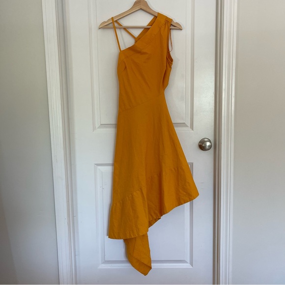 Anthropologie Asymmetrical Linen-Blend Midi Dress - Picture 3 of 11